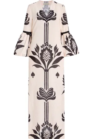 Andres Otalora Rajasthan Printed Linen Maxi Dress