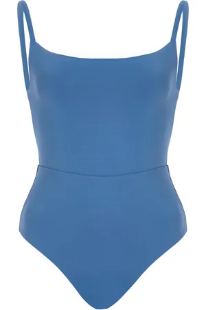 ANEMOS Square-Neck Open-Back One-Piece Swimsuit