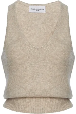 BRANDON MAXWELL The Reese Cashmere-Silk Tank Top