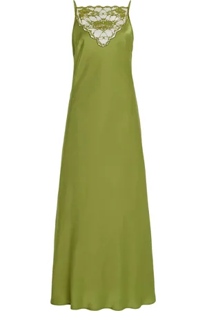 By Malene Birger Libbie Lace-Trimmed Satin Midi Dress