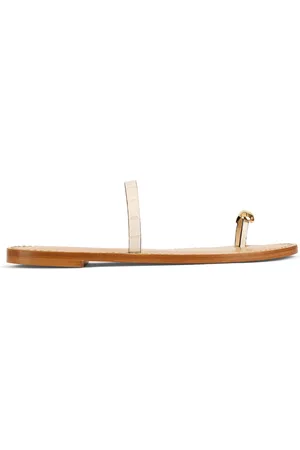 AMANU Kibera 24K Gold-Plated Leather Sandals