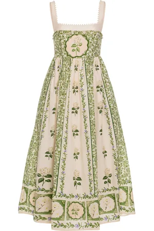 Agua by Agua Bendita Barbara Embroidered Cotton Midi Dress