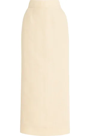 POSSE Exclusive Emma High-Waisted Linen Midi Skirt