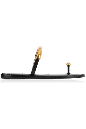 AMANU Samburu 24K Gold-Plated Leather Sandals