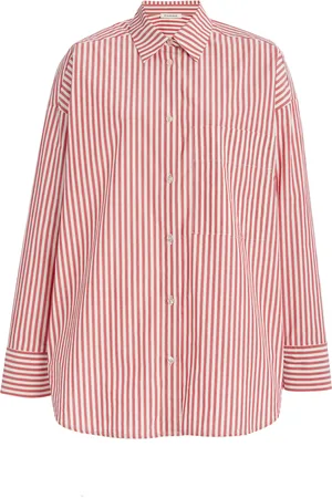 By Malene Birger Derris Oversized Striped Organic-Cotton Shirt