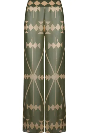 JOHANNA ORTIZ Rapsodia Georgette Wide-Leg Pants