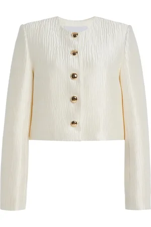 BRANDON MAXWELL The Ryder Pleated Sponge Silk Jacket