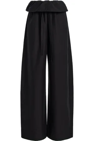 MATTEAU Exclusive Gathered-Waist Cotton-Silk Trousers