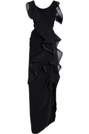 MATICEVSKI Satellite Wave Structured Chiffon Gown