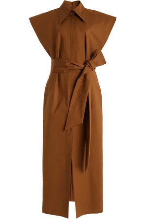 Carolina Herrera Stretch-Cotton Midi Shirt Dress