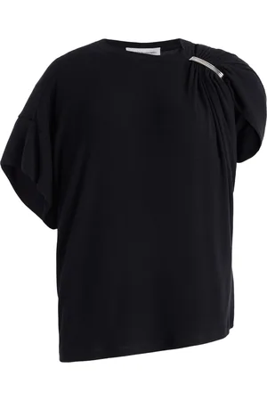 BRANDON MAXWELL The Faye Asymmetric Ribbed Jersey Top