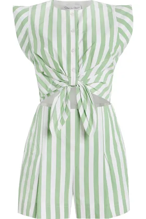 Oscar de la Renta Exclusive Riviera Cotton Playsuit