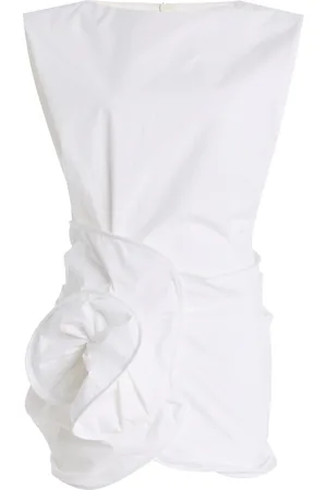 MAGDA BUTRYM Exclusive Riviera Rose-Detailed Cotton Mini Dress