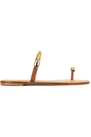 AMANU Samburu 24K Gold-Plated Leather Sandals