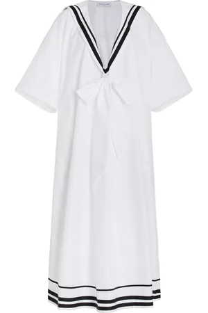 FRANCOISE Exclusive Coco Tie-Front Cotton Sailor Dress
