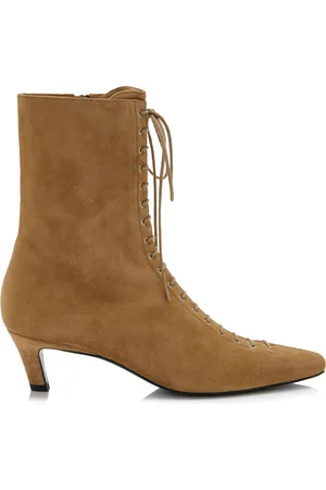 Totême Lace-Up Suede Ankle Boots