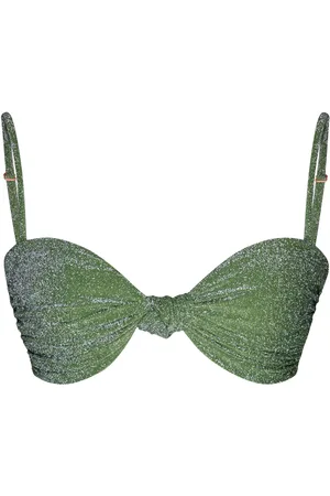 JOHANNA ORTIZ Heliconia Metallic Knotted Bikini Top