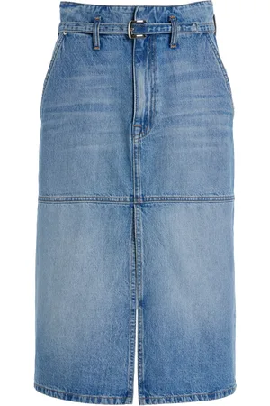 BRANDON MAXWELL The Cecilia Denim Midi Skirt
