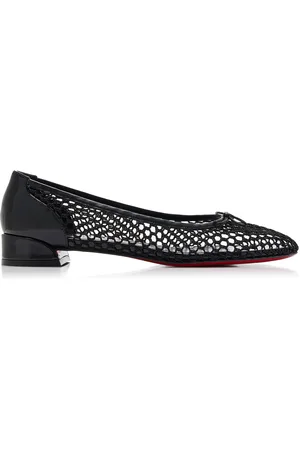Christian Louboutin Sweetie Jane Mesh-Cotton Ballet Flats