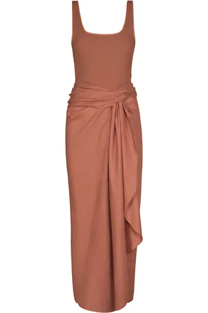 JOHANNA ORTIZ Encanto Pacifico Linen-Blend Maxi Wrap Dress