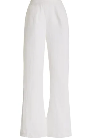 POSSE Exclusive Tia High-Waisted Linen Flared-Leg Pants