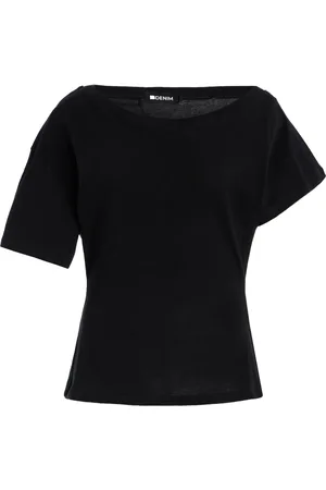 EB DENIM Elena Off-The-Shoulder Cotton T-Shirt