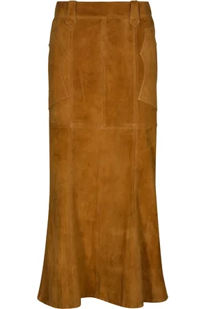 JOHANNA ORTIZ Sundown Becerro Leather Midi Skirt
