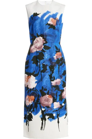 Erdem Printed Cotton-Blend Midi Dress