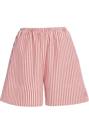 By Malene Birger Siona Striped Organic Cotton Poplin Shorts