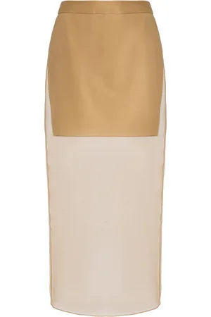 TWP Sylkie Silk-Organza Midi Skirt