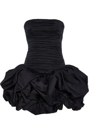 AJE Violette Bubble-Hem Cotton Mini Dress