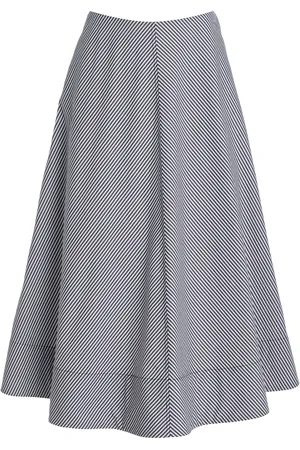 BRANDON MAXWELL The Knox Low-Rise Pima Cotton Midi Skirt