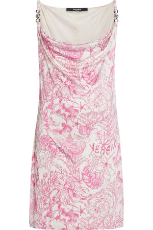 VERSACE La Vacanza Printed Jersey Mini Dress