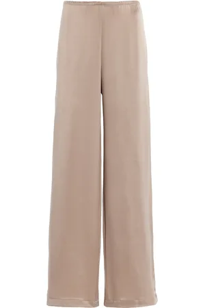 Leset Barb Satin Wide-Leg Pants