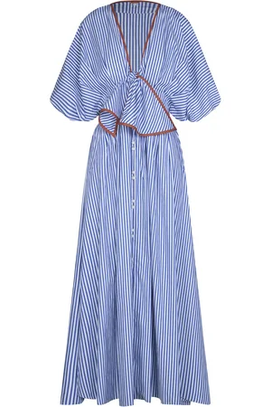 JOHANNA ORTIZ Endless Spring Striped Cotton Midi Dress
