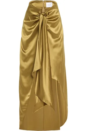 GALVAN De Lovie Satin Maxi Wrap Skirt