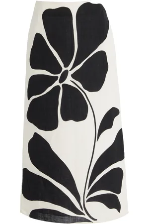 Cala De La Cruz Tua Linen Midi Skirt