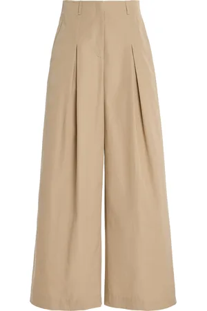 Lafayette 148 Warren Organic Cotton Poplin Wide-Leg Pants