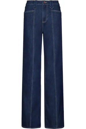 JOHANNA ORTIZ A Navegar Stretch High-Rise Straight-Leg Jeans