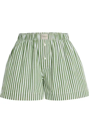 Comme Si La Boxer Classica Striped Cotton-Poplin Shorts