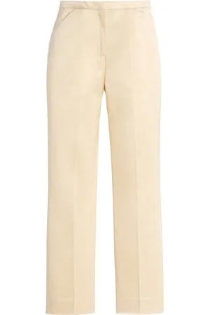 Totême Cropped Cotton-Blend Straight-Leg Pants