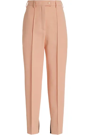 Prada High-Rise Stretch-Natté Wool Slim Pants