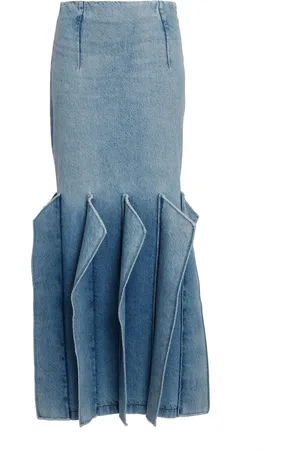 A.W.A.K.E. MODE Panelled Denim Maxi Skirt