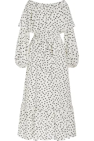 FRANCOISE Exclusive Mila Off-The-Shoulder Silk Crepe Maxi Dress