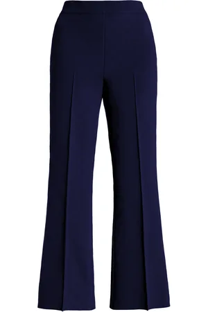 High Long Kick Flared Stretch-Cotton Knit Pants
