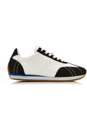 Totême Quilted Suede-Trimmed Sneakers