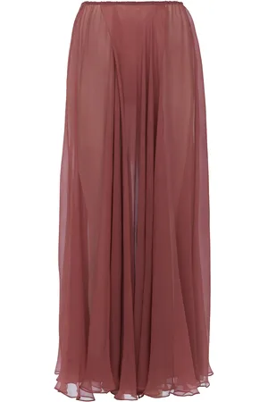 Chloé Sheer Organic Silk Mousseline Maxi Skirt