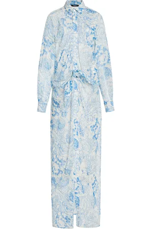 VERSACE La Vacanza Chiffon Caftan Gown