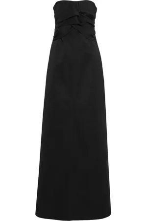 Jil Sander Ruched Cotton-Silk Maxi Dress