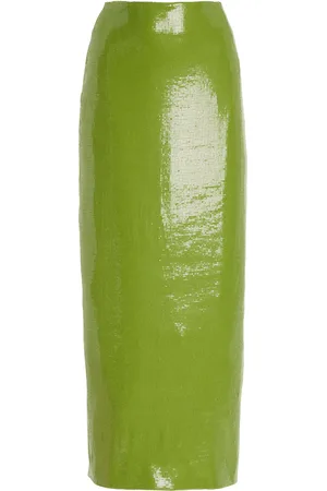 Oscar de la Renta Sequined Jersey Maxi Skirt